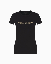 Женская футболка Armani Exchange с логотипом 1159841431 (Черный XXL)