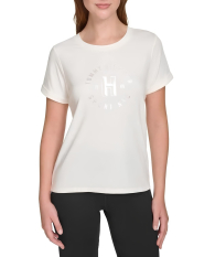 Футболка жіноча Tommy Hilfiger з логотипом 1159841458 (Молочний L)