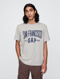 Мужская футболка GAP с логотипом 1159841592 (Серый M)