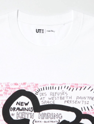 Футболка UNIQLO с принтом Keith Haring 1159841655 (Белый XL)