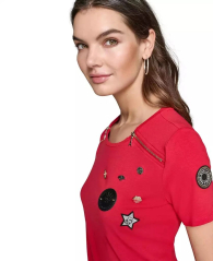 Женская футболка Karl Lagerfeld Paris 1159841954 (Красный XS)