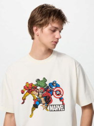 Футболка UNIQLO Marvel 1159842678 (Молочный XL)