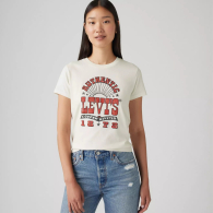 Женская футболка Levi's с принтом 1159842687 (Молочный S)