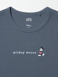 Футболка UNIQLO с вышивкой Mickey Mouse 1159842705 (Серый M)