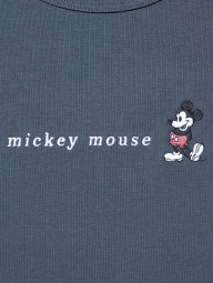 Футболка UNIQLO с вышивкой Mickey Mouse 1159842705 (Серый M)