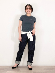 Футболка UNIQLO с вышивкой Mickey Mouse 1159842705 (Серый M)