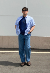 Футболка Disney in Blue UNIQLO с рисунком 1159842880 (Синий XXL)