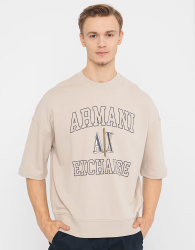 Футболка Armani Exchange с логотипом 1159842890 (Бежевый M)