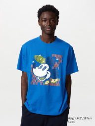 Футболка UNIQLO с Mickey Mouse 1159843003 (Синий XXL)