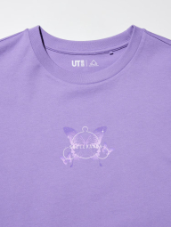 Футболка POP MART SKULLPANDA UNIQLO з принтом 1159843465 (Бузковий XS)