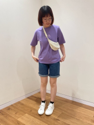 Футболка POP MART SKULLPANDA UNIQLO з принтом 1159843465 (Бузковий XS)