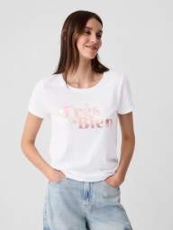 Жіноча футболка GAP з написом 1159843613 (Білий XS)