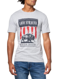 Футболка мужская Levi's с принтом 1159843630 (Серый XXL)