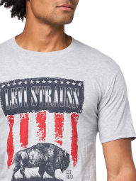 Футболка мужская Levi's с принтом 1159843630 (Серый XXL)