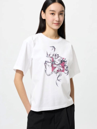 Футболка UNIQLO с принтом SKULLPANDA 1159843977 (Белый XXS)