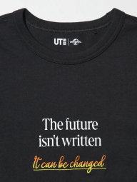 Футболка UNIQLO з принтом 1159843989 (Чорний XXS)