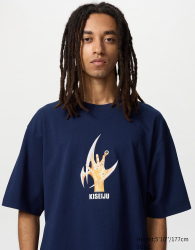 Футболка KISEIJU UT Graphic UNIQLO с принтом аниме манга 1159844097 (Синий S)