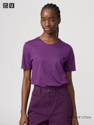 Футболка жіноча Supima UNIQLO 1159844182 (Фіолетовий M)