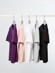Футболка жіноча Supima UNIQLO 1159844182 (Фіолетовий M)