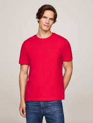 Мужская футболка Tommy Hilfiger с карманом 1159844364 (Красный L)