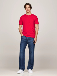 Мужская футболка Tommy Hilfiger с карманом 1159844364 (Красный L)