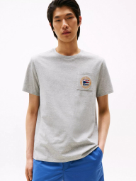 Мужская футболка Tommy Hilfiger с карманом 1159844366 (Серый L)