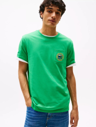 Мужская футболка Tommy Hilfiger с карманом 1159844370 (Зеленый L)