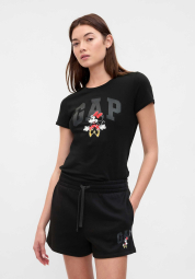 Жіноча футболка Disney Minnie Mouse GAP 1159844690 (Чорний M)
