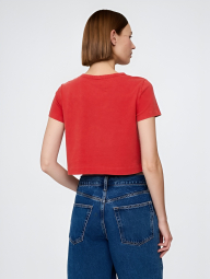 Женская укороченная футболка GAP с логотипом 1159844935 (Красный XS)