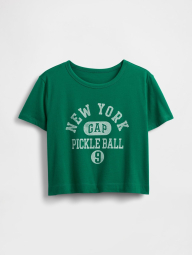 Жіноча укорочена футболка GAP з логотипом 1159845205 (Зелений XXL)