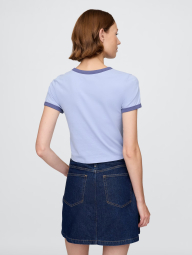 Женская укороченная футболка GAP с логотипом 1159844934 (Синий XS)
