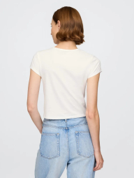 Жіноча укорочена футболка GAP з логотипом 1159844705 (Білий XS)
