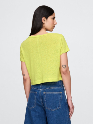 Женская однотонная футболка GAP 1159844860 (Зеленый XS)
