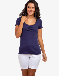 Женская футболка в рубчик U.S. Polo Assn 1159844791 (Синий XS)