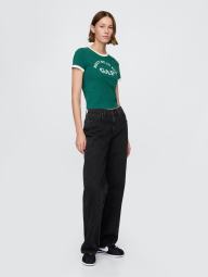 Женская укороченная футболка GAP с логотипом 1159845203 (Зеленый XXL)