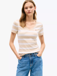 Женская футболка Tommy Hilfiger 1159844963 (Бежевый M)