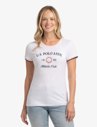 Женская футболка U.S. Polo Assn с логотипом 1159844981 (Белый XS)