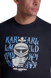 Мужская футболка Karl Lagerfeld Paris с принтом 1159845187 (Черный XL)