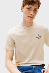 Мужская футболка Tommy Hilfiger с логотипом 1159845272 (Бежевый XXL)