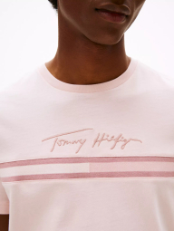Мужская футболка Tommy Hilfiger с вышитым логотипом 1159845278 (Розовый XL)
