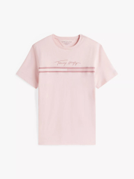 Мужская футболка Tommy Hilfiger с вышитым логотипом 1159845278 (Розовый XL)