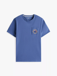 Мужская футболка Tommy Hilfiger с карманом 1159845282 (Синий M)