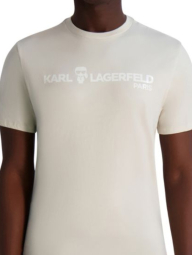 Мужская футболка Karl Lagerfeld Paris с логотипом 1159845372 (Бежевый M)