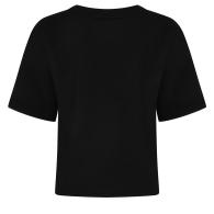Женская укороченная футболка DKNY с принтом и стразами 1159845468 (Черный XL)