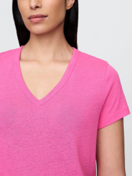 Женская укороченная футболка GAP 1159845499 (Розовый M)