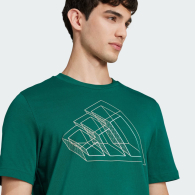 Мужская футболка Adidas с логотипом 1159845535 (Зеленый M)