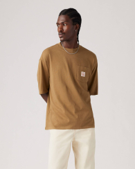 Футболка мужская Levi's с карманом 1159845678 (Коричневый XS)