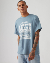 Футболка мужская Levi's с принтом 1159845684 (Синий XS)