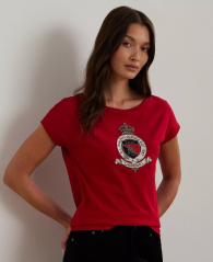 Женская футболка Ralph Lauren с логотипом 1159845825 (Красный XL)