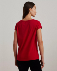 Женская футболка Ralph Lauren с логотипом 1159845825 (Красный XL)